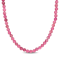 17 CT TGW Pink Tourmaline Beaded Necklace with Rose Plated Sterling
Silver Clasp
