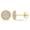 1/2 CT TW Diamond Floral Stud Post Earrings in 14k Yellow Gold