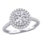 1 3/8 CT TW Lab-Grown Diamond Double Halo Ring in 14K White Gold