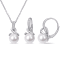 8-8.5MM Freshwater Cultured Pearl and 1/10 CT TW Diamond Earrings and
Pendant Set in Sterling Silver