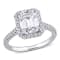 2-7/8 CT DEW Created Moissanite Halo Engagement Ring in 10K White Gold