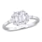 1 2/5 CT DEW Created Moissanite Engagement Ring in Sterling Silver