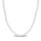 16 CT TGW White Topaz Beaded Necklace in Sterling Silver Clasp