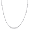 10 CT TGW Cubic Zirconia Station Necklace in Sterling Silver