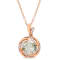 1 7/8 CT TGW Multi-Gemstones and Diamond Accent Pendant with Chain in
Rose Plated Sterling Silver