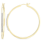 1/6 CT TW Diamond Hoop Earrings in Yellow Gold Over Sterling Silver
