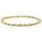 3.7MM Singapore Chain Bracelet in 18K Yellow Gold Over Sterling Silver
