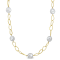 14-15 MM Freshwater Cultured Pearl Oval Link Necklace in 18K Yellow Gold
Over Sterling Silver