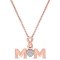 Diamond Accent "MOM" Pendant with Chain in 18K Rose Gold Over
Sterling Silver