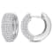 5/8 CT TGW Created  Moissanite Multi-Row Hoop Earrings in Sterling Silver