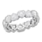 4 CT TGW Cubic Zirconia Heart Eternity Ring in Sterling Silver