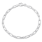 3.5MM Polished Paperclip Chain Bracelet in Sterling Silver
