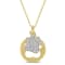 1/10ctw Diamond Dog Paw Pendant with Chain in 18K Yellow Gold Over
Sterling Silver