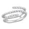 1/2 CT TW Diamond Coil Ring in Platinum