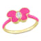 1/8 CT TGW Created White Sapphire Butterfly Pink Enamel Ring in Yellow
Plated Sterling Silver