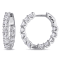 4-1/10ctw Created White Sapphire Inside-Outside Hoop Earrings in
Sterling Silver