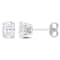 2 CT TGW Oval Created Moissanite Stud Earrings in Sterling Silver