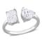 2 CT TGW Lab Grown Diamond 2-Stone Engagement Ring in 14K White Gold