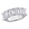 6 CT TW Lab-Grown Diamond Semi-Eternity Ring in 14K White Gold