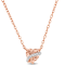 5/8 CT TGW Morganite and Diamond Accent Heart Swirl Necklace in Rose
Plated Sterling Silver