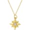 Diamond Accent North Star Charm with Chain in Yellow Plated Sterling Silver