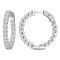 3 5/8 CT TW Lab-Grown Diamond Inside-Out Hoop Earrings in 14K White Gold
(IGI Certified)
