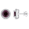 5 1/5 CT TGW Rhodolite and 1/4 CT TW Diamond Stud Earrings in 14K White Gold