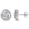 1/4 CT TW Diamond Swirl Stud Earrings in 10k White Gold