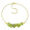1 1/5 CT TGW Peridot Bead Chain Bracelet in Yellow Plated Sterling Silver
