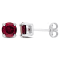 2 CT TGW Garnet Stud Earrings in Sterling Silver