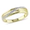 Diamond Crossover Ring in 18K Yellow Gold Over Sterling Silver