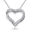 5/8 CT TGW Created White Sapphire Crossover Heart Pendant with Chain in
Sterling Silver