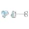 2 CT TGW Sky Blue Topaz and Diamond Accent Heart Stud Earrings in
Sterling Silver