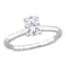 1 CT DEW Oval Created Moissanite Solitaire Engagement Ring in Sterling Silver