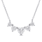 2 1/2 CT DEW Created Moissanite Multi-Heart Necklace in Sterling Silver