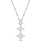 4/5 CT TW Diamond 3-Stone Drop Pendant with Chain in 14K White Gold