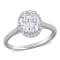 2 CT DEW Created Moissanite and 1/4 CT TW Diamond Halo Engagement Ring
in 14K Gold