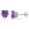 3-1/3ctw Amethyst Stud Earrings in Sterling Silver