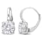 3 1/5 CT DEW Created Moissanite Solitaire Leverback Earrings in Sterling Silver