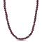 13 CT TGW Purple Garnet Beaded Necklace in Sterling Silver Clasp
