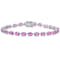 13 1/2 CT TGW Created Pink Sapphire Tennis Bracelet in Sterling Silver