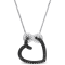 Diamond Accent Infinity Heart Pendant with Chain in Sterling Silver with
Black Rhodium Plating