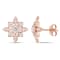 1/3 CT TW Diamond Artisanal Stud Earrings in 10k Rose Gold