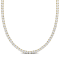33 CT TGW Created White Sapphire Tennis Necklace in Yellow Plated
Sterling Silver