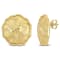 21MM Hammered Disc Earrings in 18K Yellow Gold Over Sterling Silver