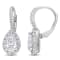 2 5/8 CT DEW Created Moissanite Teardrop Halo Leverback Earrings in
Sterling Silver