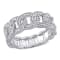 1/10 Ct TW Diamond Link Ring in Sterling Silver