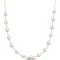 6.5-8.5 MM Freshwater Cultured Pearl Tin Cup Necklace in 18K Yellow Gold
Over Sterling Silver