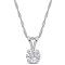 1.0ctw Lab-Grown Diamond Solitaire Pendant with Chain in 14K White Gold
(IGI Certified)