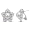 8.5-9MM Freshwater Cultured Pearl and Created White Sapphire Earrings in
Sterling Silver